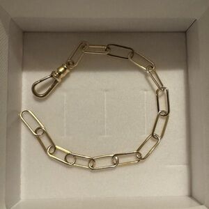 10K solid Gold Paperclip Bracelet 7 inches